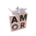 ENFEITE DE MESA - CUBOS - AMOR