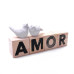 ENFEITE DE MESA - CUBOS - AMOR