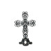 CRUCIFIXO DE METAL ARAMADO COM STRASS
