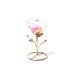 CASTIÇAL DE VIDRO - FLOR - COM VELA
