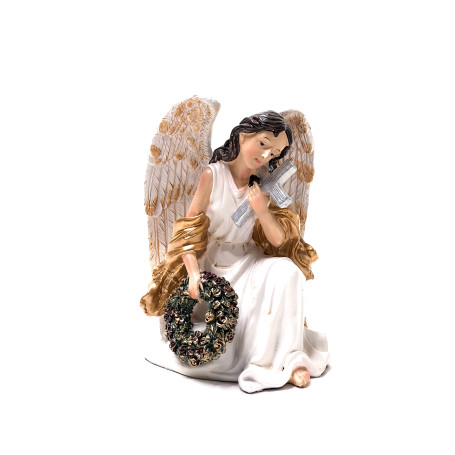 IMAGEM ANJO COM GUIRLANDA - 19CM