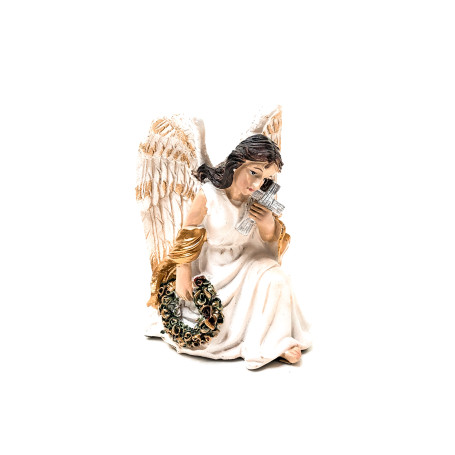 IMAGEM ANJO COM GUIRLANDA - 9CM