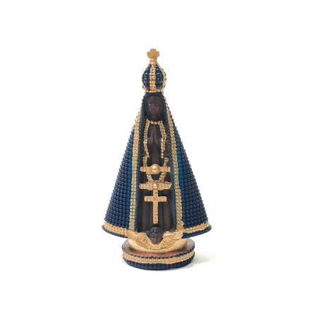 IMAGEM APARECIDA - PÉROLA EM RESINA - 12,5CM - AZUL