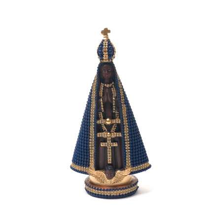 IMAGEM APARECIDA - PÉROLA EM RESINA- 21CM - AZUL