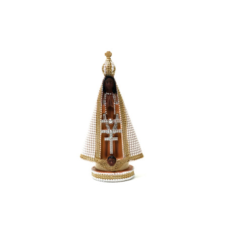 IMAGEM APARECIDA - PÉROLA EM RESINA - 15,5CM - BEGE