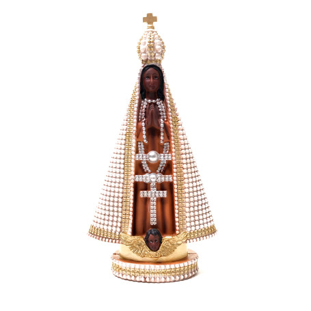 IMAGEM APARECIDA - PÉROLA EM RESINA - 33,5CM - BEGE
