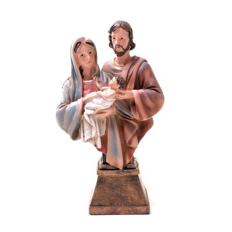 IMAGEM BUSTO DA SAGRADA FAMÍLIA - 25,5CM