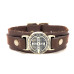 PULSEIRA DE COURO DUPLA - SÃO BENTO - MARROM PULSEIRA DE COURO DUPLA - SÃO BENTO - MARROM