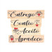ENFEITE DE MESA - ENTREGO, CONFIO, ACEITO, AGRADEÇO