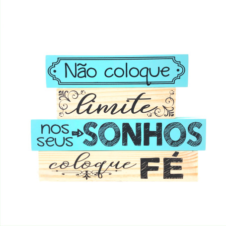 ENFEITE DE MESA - FRASES - SONHOS 