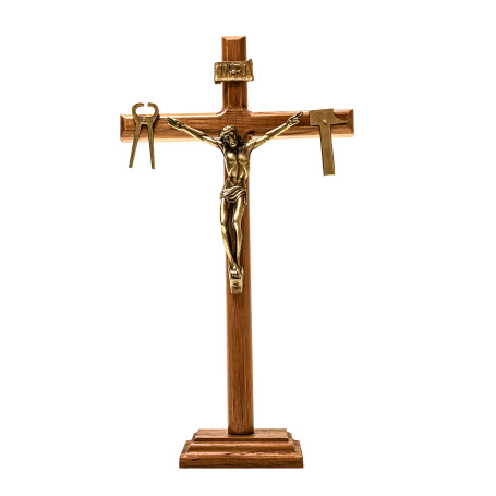 CRUCIFIXO DE MESA - MARTELO E ALICATE